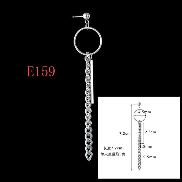 Wholesale hip hop chain stainless steel fashion punk sweet cool wind Earrings JDC-ES-RXSFL008 Earrings 尚芙乐 Wholesale Jewelry JoyasDeChina Joyas De China