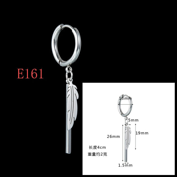 Wholesale hip hop chain stainless steel fashion punk sweet cool wind Earrings JDC-ES-RXSFL008 Earrings 尚芙乐 SFLE161 Wholesale Jewelry JoyasDeChina Joyas De China