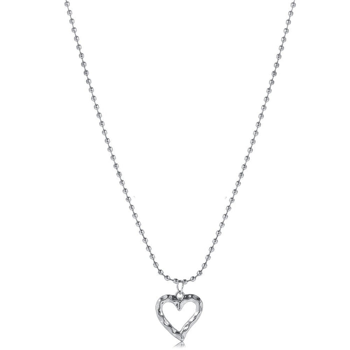 Wholesale hip hop clavicle skeleton cutout love crystal necklace JDC-NE-F038 Necklaces 韩之尚 12 Alloy Wholesale Jewelry JoyasDeChina Joyas De China