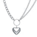 Wholesale hip hop clavicle skeleton cutout love crystal necklace JDC-NE-F038 Necklaces 韩之尚 Wholesale Jewelry JoyasDeChina Joyas De China