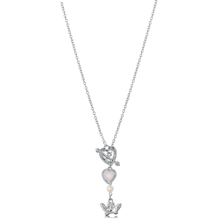 Wholesale hip hop clavicle skeleton cutout love crystal necklace JDC-NE-F038 Necklaces 韩之尚 Wholesale Jewelry JoyasDeChina Joyas De China