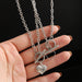 Wholesale hip hop clavicle skeleton cutout love crystal necklace JDC-NE-F038 Necklaces 韩之尚 3 Alloy Wholesale Jewelry JoyasDeChina Joyas De China