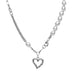 Wholesale hip hop clavicle skeleton cutout love crystal necklace JDC-NE-F038 Necklaces 韩之尚 5 Alloy Wholesale Jewelry JoyasDeChina Joyas De China