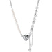Wholesale hip hop clavicle skeleton cutout love crystal necklace JDC-NE-F038 Necklaces 韩之尚 Wholesale Jewelry JoyasDeChina Joyas De China
