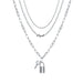 Wholesale hip hop clavicle skeleton cutout love crystal necklace JDC-NE-F038 Necklaces 韩之尚 Wholesale Jewelry JoyasDeChina Joyas De China