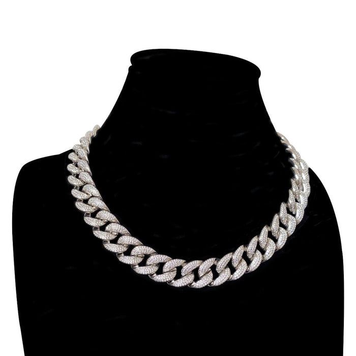 Wholesale Hip Hop Electroplated Copper Zircon Cuban Necklace JDC-NE-JCheng001 Necklaces 骏诚 16 inches Wholesale Jewelry JoyasDeChina Joyas De China