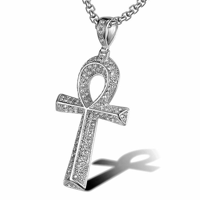 Wholesale Hip Hop Stainless Steel Gold Plated Cross Pendant Charms JDC-CS-FY041 charms 福友 Wholesale Jewelry JoyasDeChina Joyas De China