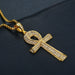 Wholesale Hip Hop Stainless Steel Gold Plated Cross Pendant Charms JDC-CS-FY041 charms 福友 Wholesale Jewelry JoyasDeChina Joyas De China