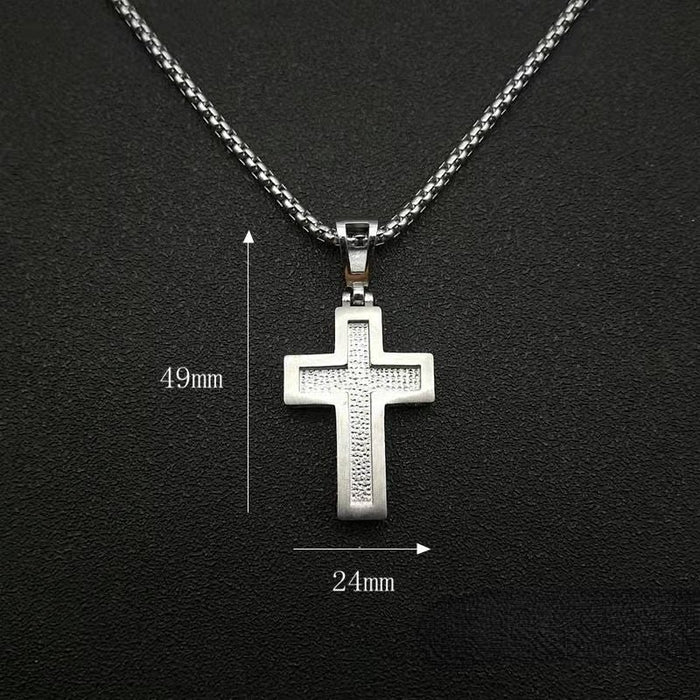 Wholesale Hip Hop Stainless Steel Gold Plated Cross Pendant Charms JDC-CS-FY045 charms 福友 Wholesale Jewelry JoyasDeChina Joyas De China