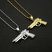 Wholesale Hip Hop Stainless Steel Gold Plated M1911 Shape Pendant JDC-CS-FY116 charms 福友 Wholesale Jewelry JoyasDeChina Joyas De China