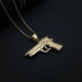 Wholesale Hip Hop Stainless Steel Gold Plated M1911 Shape Pendant JDC-CS-FY116 charms 福友 Wholesale Jewelry JoyasDeChina Joyas De China