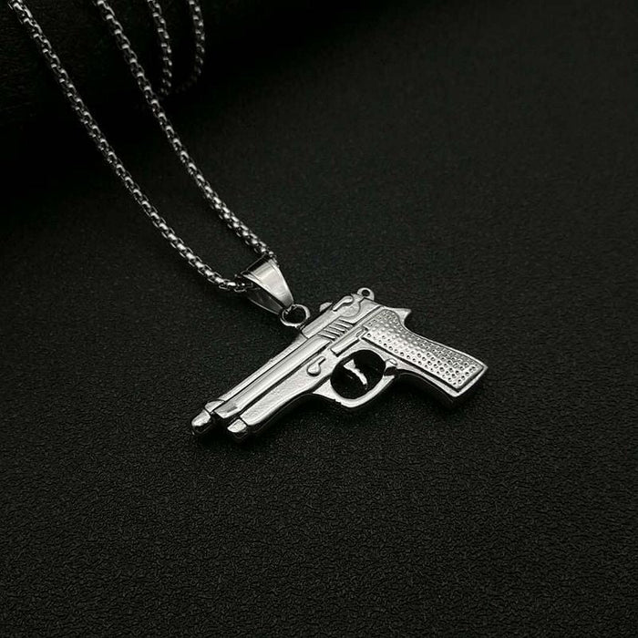 Wholesale Hip Hop Stainless Steel Gold Plated M1911 Shape Pendant JDC-CS-FY116 charms 福友 Wholesale Jewelry JoyasDeChina Joyas De China