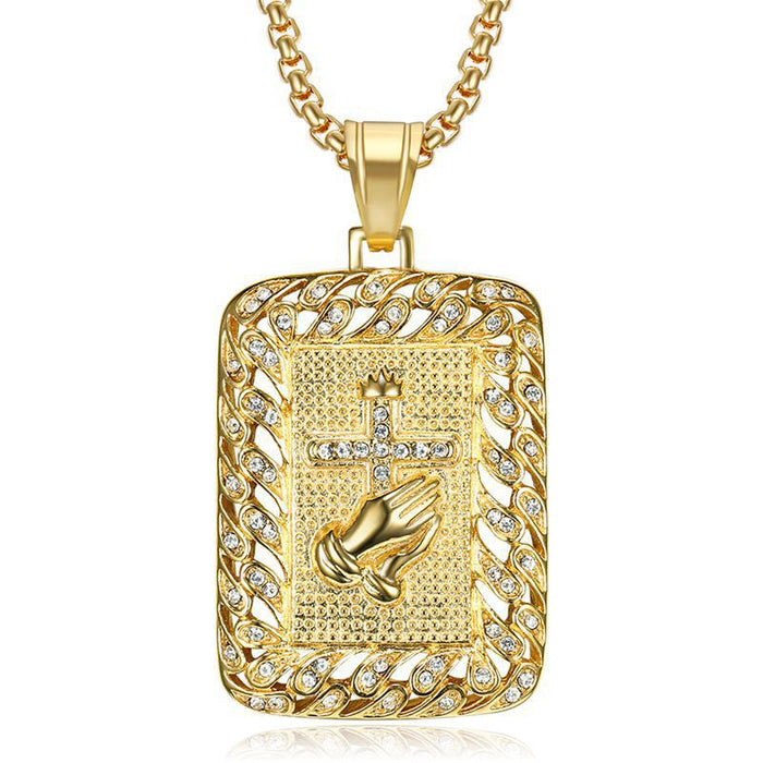 Wholesale Hip Hop Stainless Steel Gold Plated Pendant Charms JDC-CS-FY023 charms 福友 Wholesale Jewelry JoyasDeChina Joyas De China