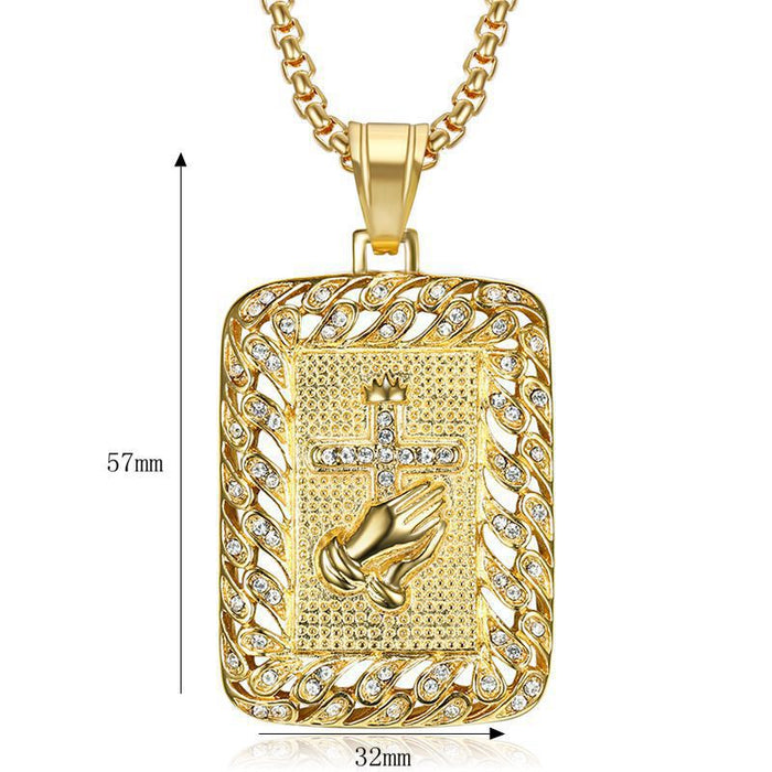 Wholesale Hip Hop Stainless Steel Gold Plated Pendant Charms JDC-CS-FY023 charms 福友 Wholesale Jewelry JoyasDeChina Joyas De China