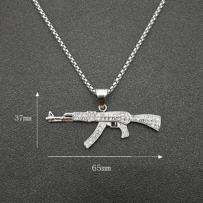 Wholesale Hip Hop Stainless Steel Gold Plated Rhinestone Pendant Charms JDC-CS-FY020 charms 福友 Wholesale Jewelry JoyasDeChina Joyas De China