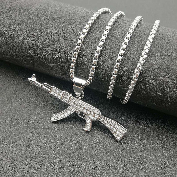 Wholesale Hip Hop Stainless Steel Gold Plated Rhinestone Pendant Charms JDC-CS-FY020 charms 福友 silver single pendant Wholesale Jewelry JoyasDeChina Joyas De China