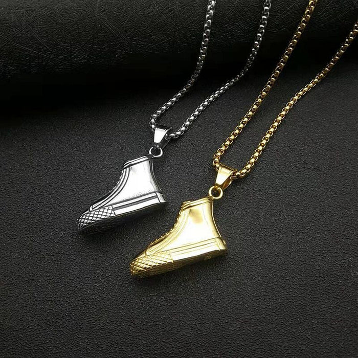 Wholesale Hip Hop Stainless Steel Gold Plated Shoe Pendants JDC-CS-FY115 charms 福友 Wholesale Jewelry JoyasDeChina Joyas De China