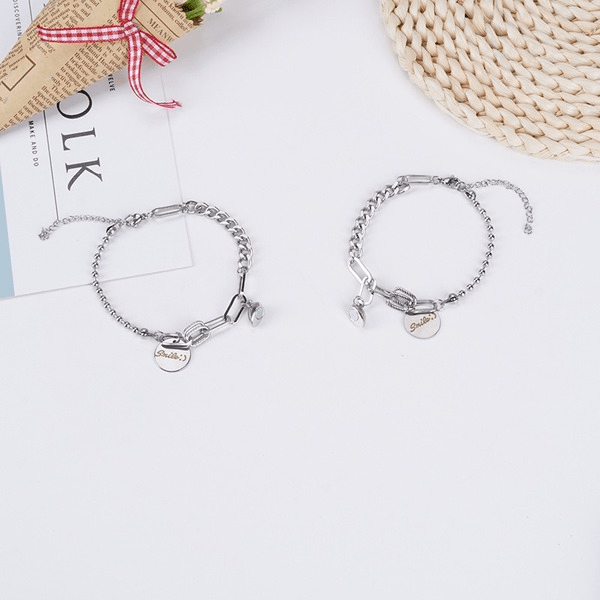 Wholesale Hip Hop Stainless Steel Love Alloy Magnet Couple Bracelet JDC-BT-Yongy007 Bracelet 永依 Wholesale Jewelry JoyasDeChina Joyas De China