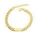 Wholesale Hip Hop Titanium Steel Cuban Bracelet JDC-BT-JiuB007 Bracelet 玖柏 gold 16CM+5CM Wholesale Jewelry JoyasDeChina Joyas De China