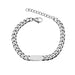 Wholesale Hip Hop Titanium Steel Cuban Bracelet JDC-BT-JiuB007 Bracelet 玖柏 steel color 16CM+5CM Wholesale Jewelry JoyasDeChina Joyas De China