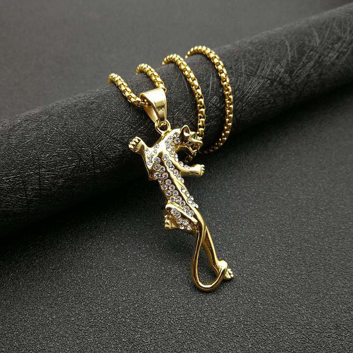 Wholesale Hip Hop Titanium Steel Gold Plated Leopard Pendant Charms JDC-CS-FY035 charms 福友 Wholesale Jewelry JoyasDeChina Joyas De China