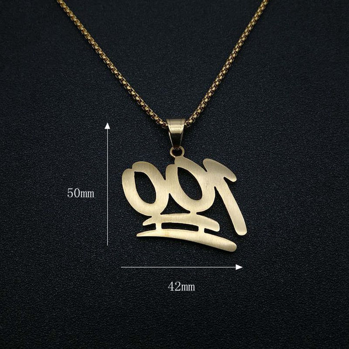 Wholesale Hip Hop Titanium Steel Gold Plated Pendant Charms JDC-CS-FY032 charms 福友 Wholesale Jewelry JoyasDeChina Joyas De China