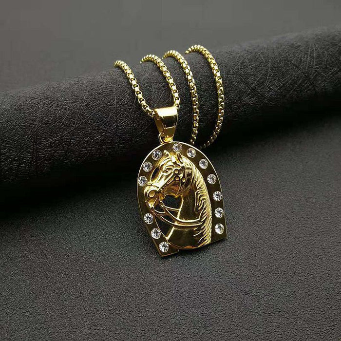 Wholesale Hip Hop Titanium Steel Gold Plated Pendant Charms JDC-CS-FY043 charms 福友 012 single pendant Wholesale Jewelry JoyasDeChina Joyas De China