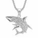 Wholesale Hip Hop Titanium Steel Gold Plated Rhinestone Shark Pendant JDC-CS-FY101 charms 福友 Wholesale Jewelry JoyasDeChina Joyas De China