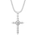 Wholesale Hip Hop Titanium Steel Gold Plated Zircon Cross Pendant JDC-CS-FY107 charms 福友 Wholesale Jewelry JoyasDeChina Joyas De China