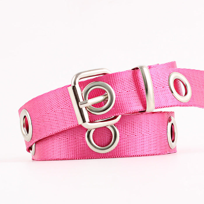 Wholesale Hollow Canvas Pin Buckle Belt JDC-WB-Nuoy030 Womenbelt 诺娅 Wholesale Jewelry JoyasDeChina Joyas De China