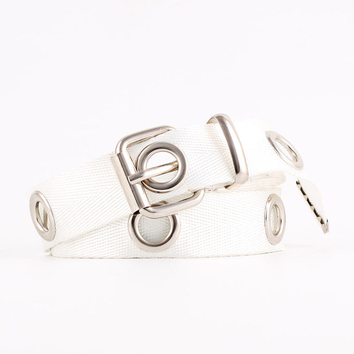 Wholesale Hollow Canvas Pin Buckle Belt JDC-WB-Nuoy030 Womenbelt 诺娅 Wholesale Jewelry JoyasDeChina Joyas De China