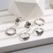Wholesale Hollow Heart Butterfly Alloy Knuckle Ring Set JDC-RS-F100 Rings 韩之尚 Wholesale Jewelry JoyasDeChina Joyas De China