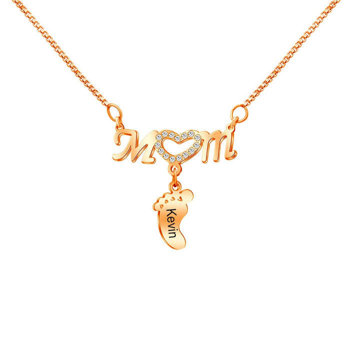 Wholesale hollow out doll stainless steel mother's Day gift Necklaces JDC-NE-Mail003 Necklaces 麦伦 Wholesale Jewelry JoyasDeChina Joyas De China