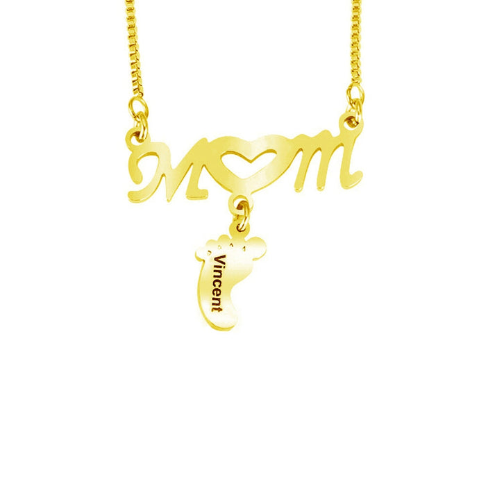 Wholesale hollow out doll stainless steel mother's Day gift Necklaces JDC-NE-Mail003 Necklaces 麦伦 GOLD Wholesale Jewelry JoyasDeChina Joyas De China