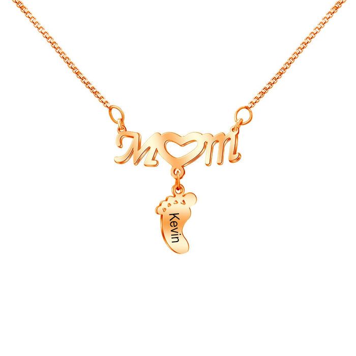 Wholesale hollow out doll stainless steel mother's Day gift Necklaces JDC-NE-Mail003 Necklaces 麦伦 ROSE GOLD Wholesale Jewelry JoyasDeChina Joyas De China