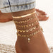 Wholesale hollow out love alloy Anklets JDC-AS-YeB003 Anklets 烨贝 AF138 Wholesale Jewelry JoyasDeChina Joyas De China