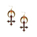 Wholesale horn inverted cross alloy earrings JDC-ES-YYFF003 Earrings 燕羽飞飞 Wholesale Jewelry JoyasDeChina Joyas De China