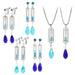 Wholesale hourglass tassel purple Sapphire Earrings JDC-ES-ZhuoX004 Earrings 卓星 Wholesale Jewelry JoyasDeChina Joyas De China