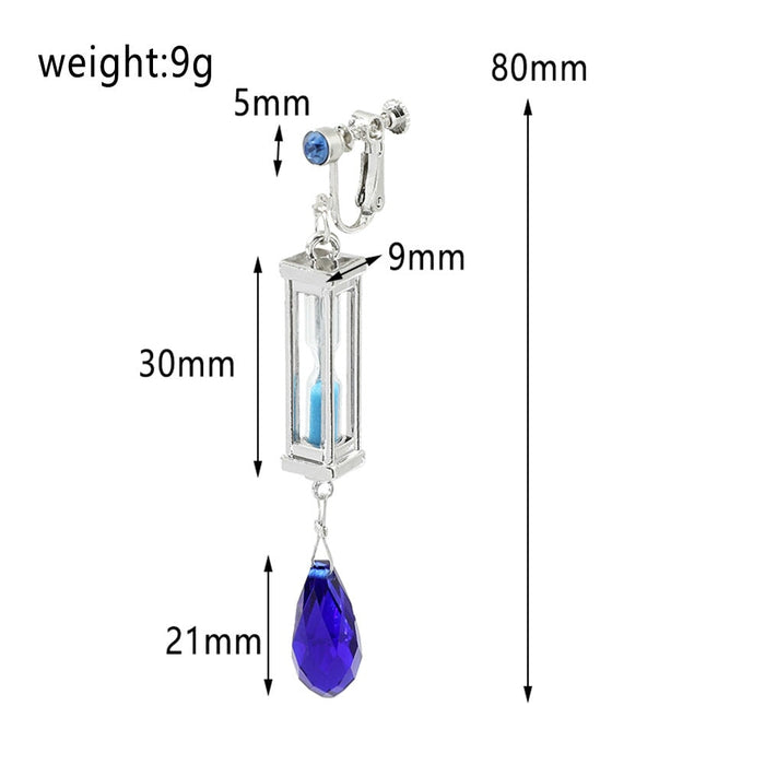 Wholesale hourglass tassel purple Sapphire Earrings JDC-ES-ZhuoX004 Earrings 卓星 Wholesale Jewelry JoyasDeChina Joyas De China