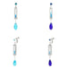 Wholesale hourglass tassel purple Sapphire Earrings JDC-ES-ZhuoX004 Earrings 卓星 ZU154 Wholesale Jewelry JoyasDeChina Joyas De China
