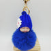 Wholesale Imitation Hair Alloy Hair Ball Keychain JDC-KC-QiShi003 Keychains 奇释 royal blue 8cm Wholesale Jewelry JoyasDeChina Joyas De China