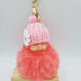Wholesale Imitation Hair Alloy Hair Ball Keychain JDC-KC-QiShi003 Keychains 奇释 watermelon red 8cm Wholesale Jewelry JoyasDeChina Joyas De China