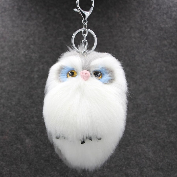 Wholesale Imitation Hair Owl Hairball Keychain JDC-KC-Zuge027 Keychains 祖格 Wholesale Jewelry JoyasDeChina Joyas De China