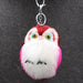 Wholesale Imitation Hair Owl Hairball Keychain JDC-KC-Zuge027 Keychains 祖格 wine red 15*8cm Wholesale Jewelry JoyasDeChina Joyas De China