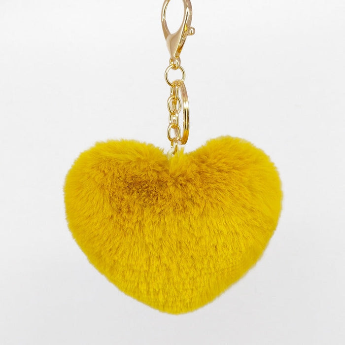 Wholesale imitation rabbit hair love key chain MOQ ≥ 10 JDC-KC-YZ009 Keychains 永泽 1 minimum 10 pieces for wholesale 10cm Wholesale Jewelry JoyasDeChina Joyas De China