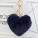 Wholesale Imitation Rex Rabbit Fur Heart Shaped Hair Ball Keychain JDC-KC-Zuge025 Keychains 祖格 Wholesale Jewelry JoyasDeChina Joyas De China