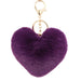 Wholesale Imitation Rex Rabbit Fur Heart Shaped Hair Ball Keychain JDC-KC-Zuge025 Keychains 祖格 Wholesale Jewelry JoyasDeChina Joyas De China