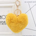 Wholesale Imitation Rex Rabbit Fur Heart Shaped Hair Ball Keychain JDC-KC-Zuge025 Keychains 祖格 Wholesale Jewelry JoyasDeChina Joyas De China