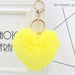 Wholesale Imitation Rex Rabbit Fur Heart Shaped Hair Ball Keychain JDC-KC-Zuge025 Keychains 祖格 Wholesale Jewelry JoyasDeChina Joyas De China