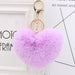 Wholesale Imitation Rex Rabbit Fur Heart Shaped Hair Ball Keychain JDC-KC-Zuge025 Keychains 祖格 Wholesale Jewelry JoyasDeChina Joyas De China